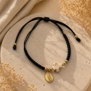 ChatGPT Image Jul 1, 2026, 04_09_12 PM Handmade Black String Cross Bracelet