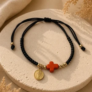 ChatGPT Image Jul 1, 2026, 04_12_12 PM Handmade Black String Cross Bracelet