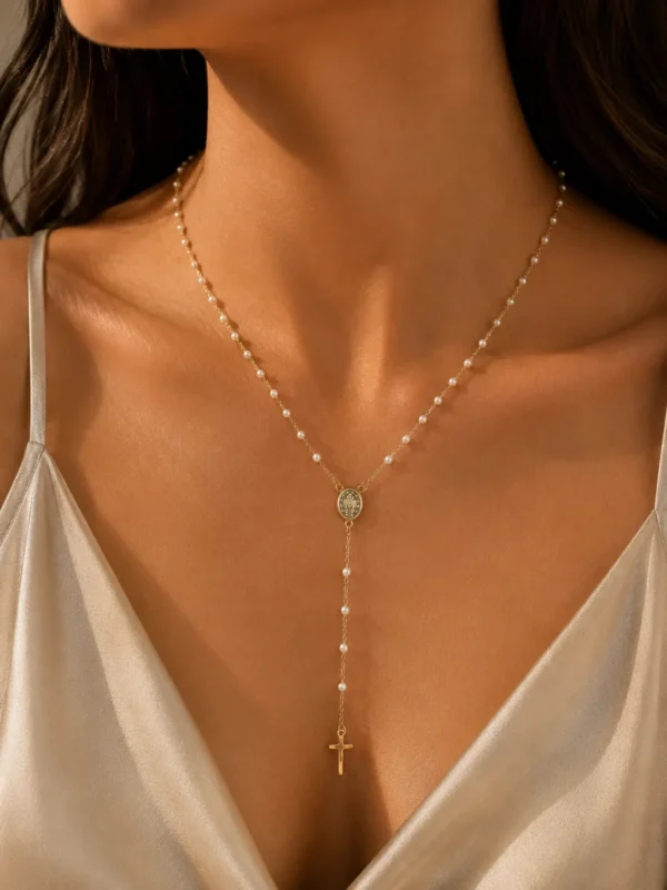 ChatGPT Image Jul 1, 2026, 05_45_55 PM Pearl Rosary Chain Necklace