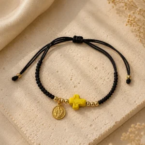 ChatGPT Image Jul 2, 2026, 05_21_57 PM Handmade Black String Cross Bracelet