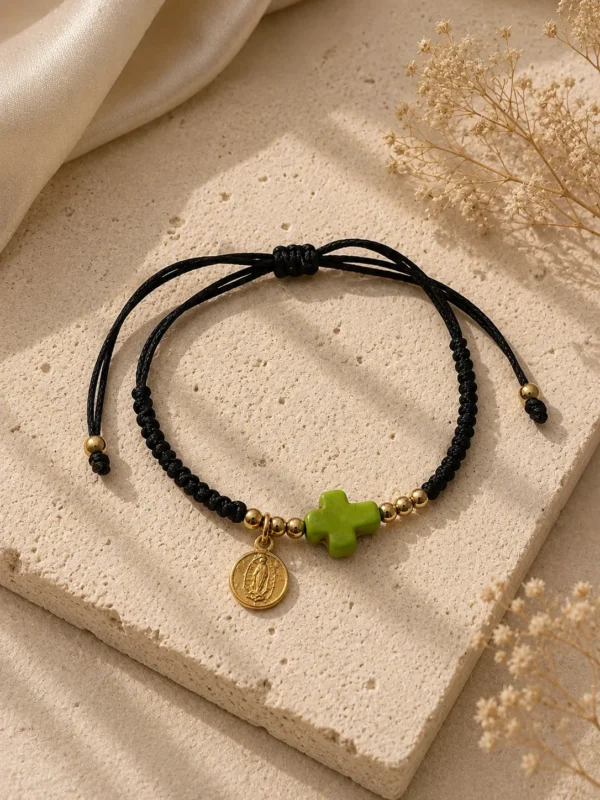ChatGPT Image Jul 2, 2026, 05_25_33 PM Handmade Black String Cross Bracelet