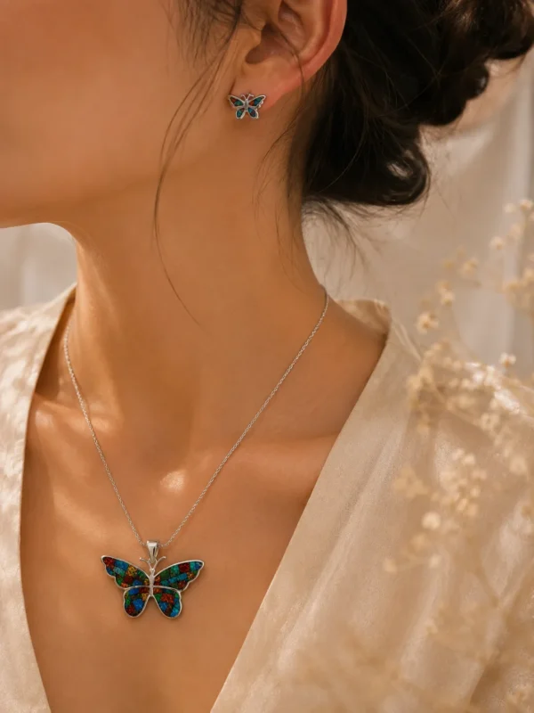 ChatGPT Image Jul 5, 2026, 06_45_53 PM Silver Green Opal Butterfly Jewelry Set