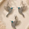 ChatGPT Image Jul 5, 2026, 06_50_23 PM Silver Turquoise Hummingbird Jewelry Set