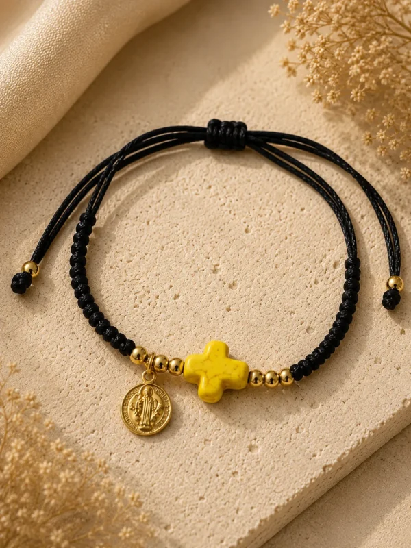 ChatGPT Image Jul 5, 2026, 07_35_15 PM Handmade Black String Cross Bracelet