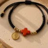 ChatGPT Image Jul 5, 2026, 07_46_35 PM Handmade Black String Cross Bracelet