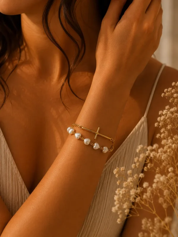 ChatGPT Image Jul 7, 2026, 01_00_00 PM Gold Cross Pearl Bracelet