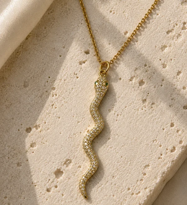 ChatGPT Image Jul 7, 2026, 12_17_13 PM Golden Snake Zircon Necklace