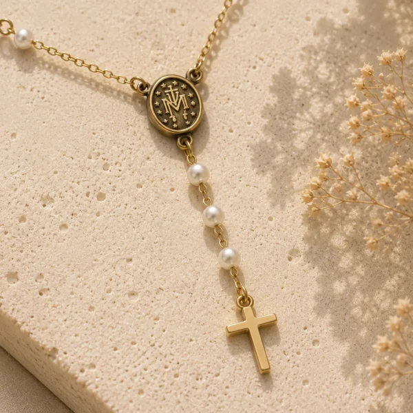 ChatGPT Image Jul 7, 2026, 12_21_43 PM Pearl Rosary Chain Necklace