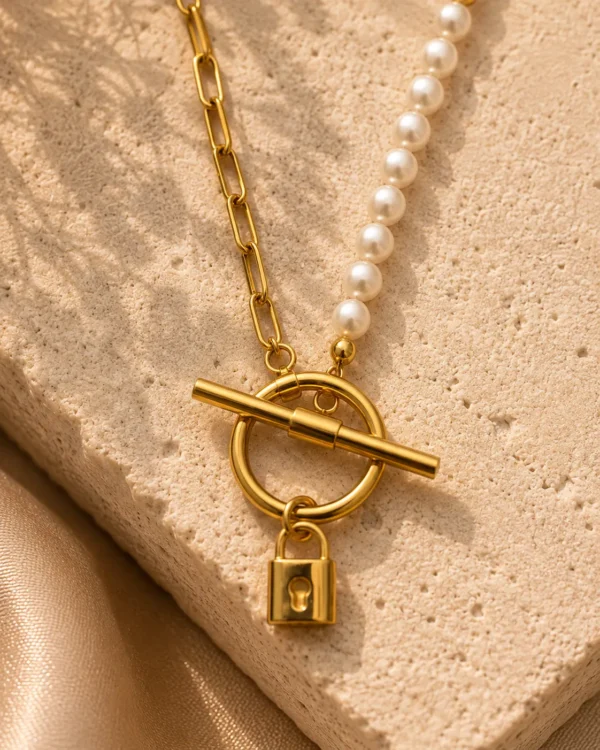 ChatGPT Image Jul 7, 2026, 12_25_21 PM Pearl Hook Lock Chain Necklace