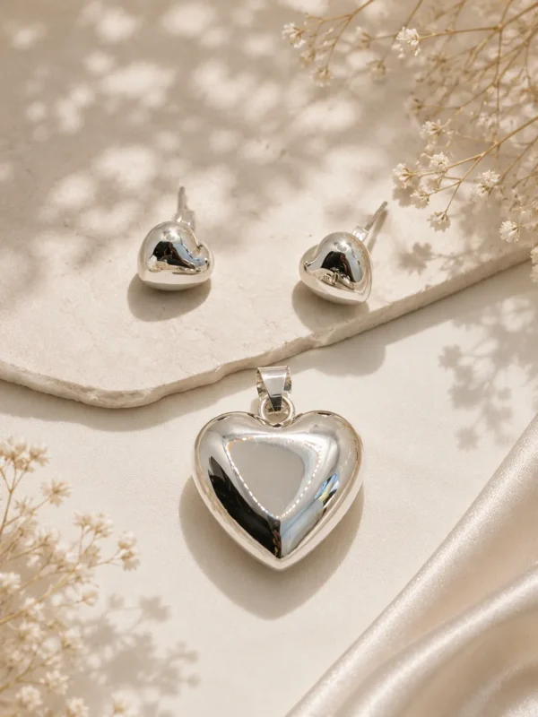 ChatGPT Image Jun 30, 2026, 10_20_38 PM Silver Puff Heart Jewelry Set