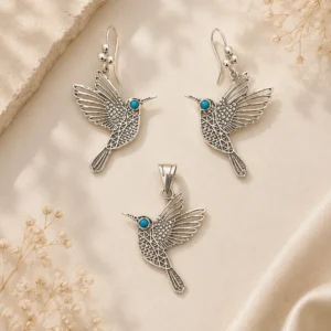 ChatGPT Image Jun 30, 2026, 10_22_59 PM Silver Turquoise Hummingbird Jewelry Set