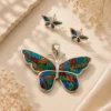 ChatGPT Image Jun 30, 2026, 10_24_29 PM Silver Green Opal Butterfly Jewelry Set