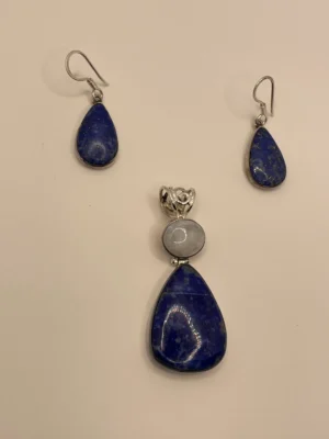 Set Silver Lapiz Lazuli