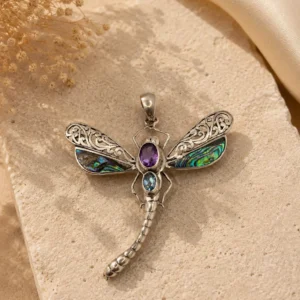 ChatGPT Image Jul 1, 2026, 05_08_21 PM Silver Dragonfly Opal Charm