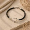 ChatGPT Image Jul 2, 2026, 06_17_54 PM Black Leather Heart Bracelet