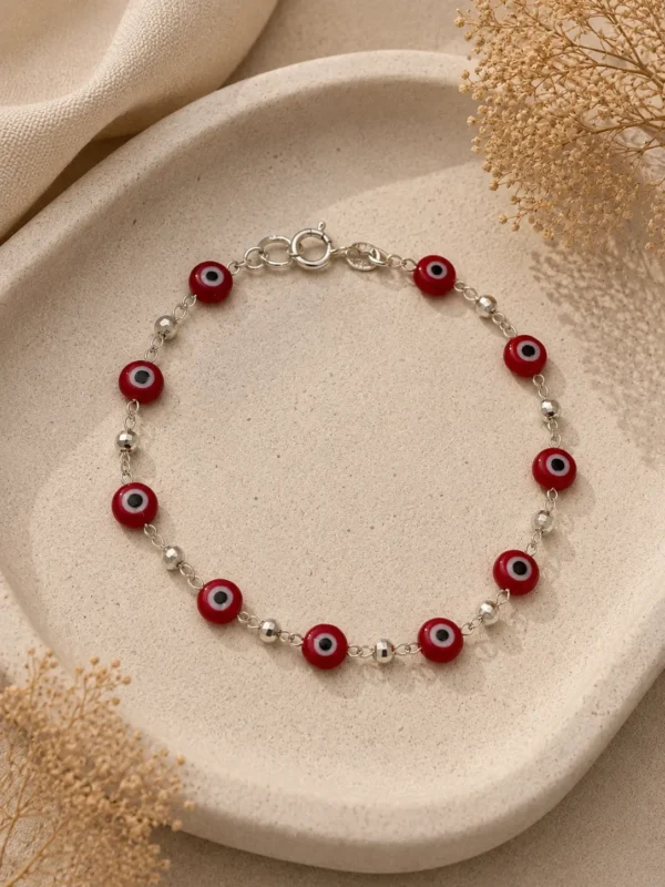 ChatGPT Image Jul 2, 2026, 06_34_09 PM Silver Turkish Red Evil Eye Charm Bracelet