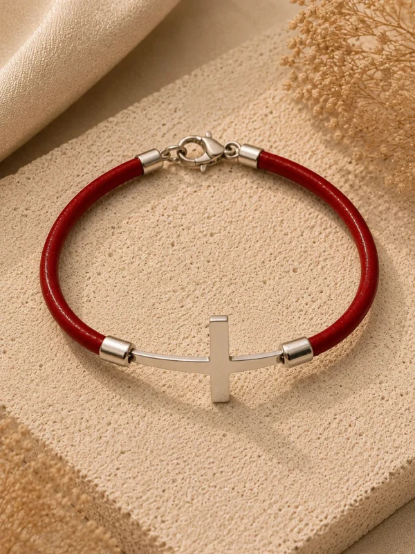 ChatGPT Image Jul 7, 2026, 01_49_50 PM Red Leather Cross Bracelet