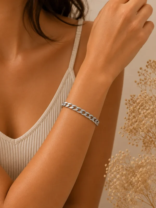 ChatGPT Image Jul 7, 2026, 03_54_13 PM Silver Cuban Link Bracelet